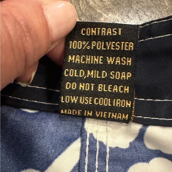 Hawaiian Print Men's Swim Trunks Board Shorts Guitar Gecko Floral Vacation Sz 38 - Picture 5 of 9